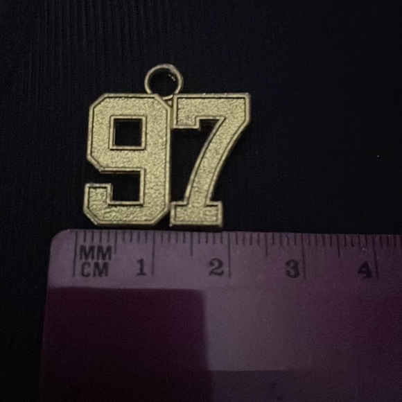 FREE w/ 25$+ Purchase “97” Charm Pendant in Gold Tone - Picture 2 of 3